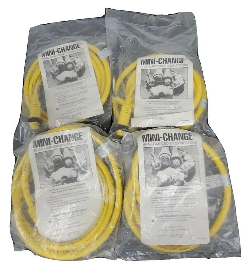 Used LOT OF 4 NEW BRAD HARRISON WOODHEAD 40902 MINI-CHANGE CORDSETS 600VOLT, 10AMPS