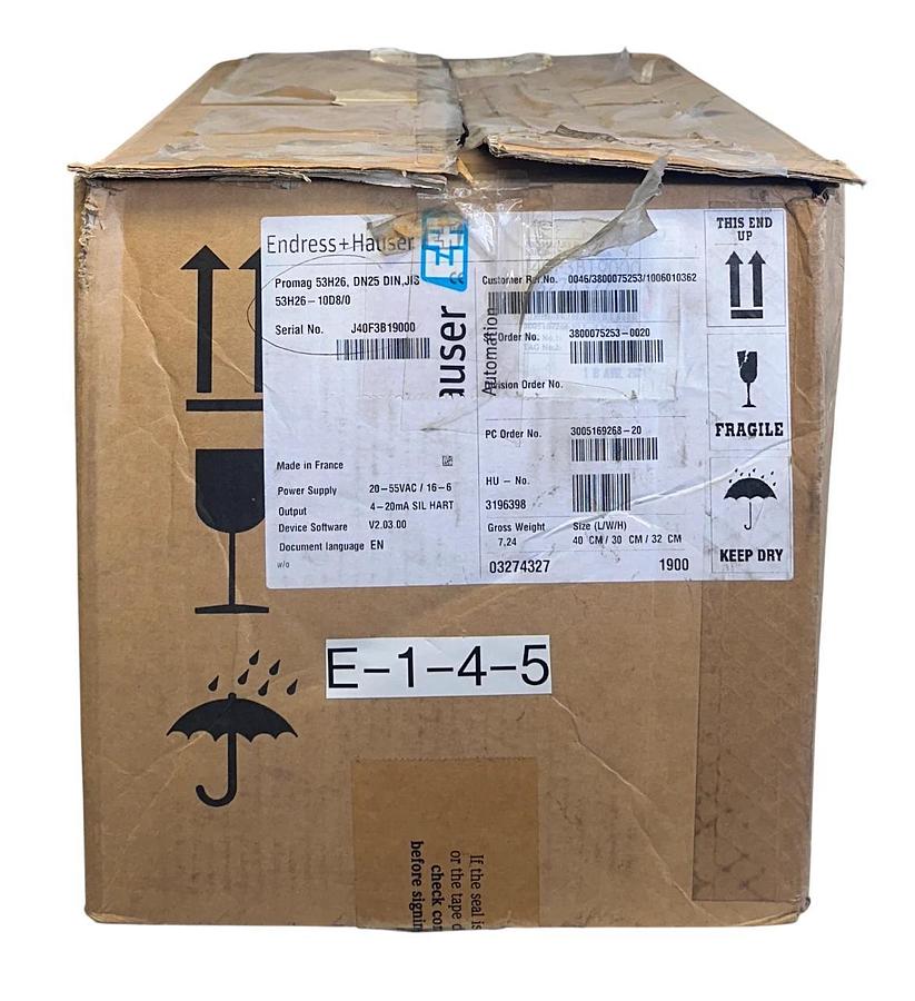 ENDRESS+HAUSER 53H26-10D8/0 / 53H26-A00B1AA0ABAB PROMAG H TRANSMITTER HART NSMP