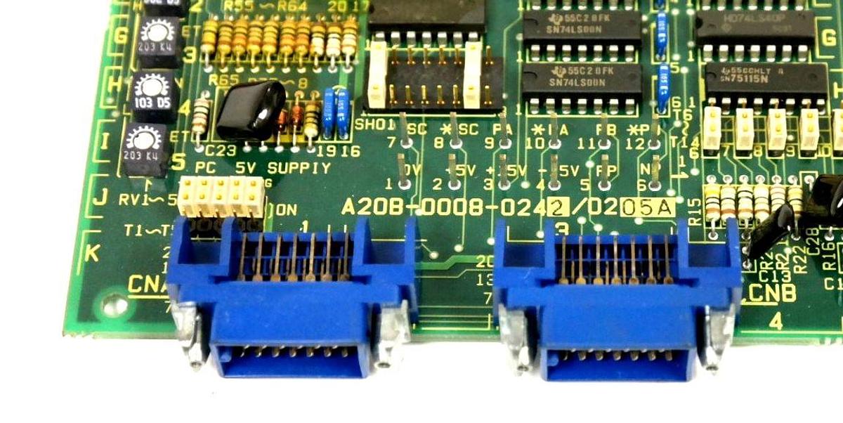 Used FANUC A20B-0008-0242/0205A PC BOARD A20B00080242 REPAIRED