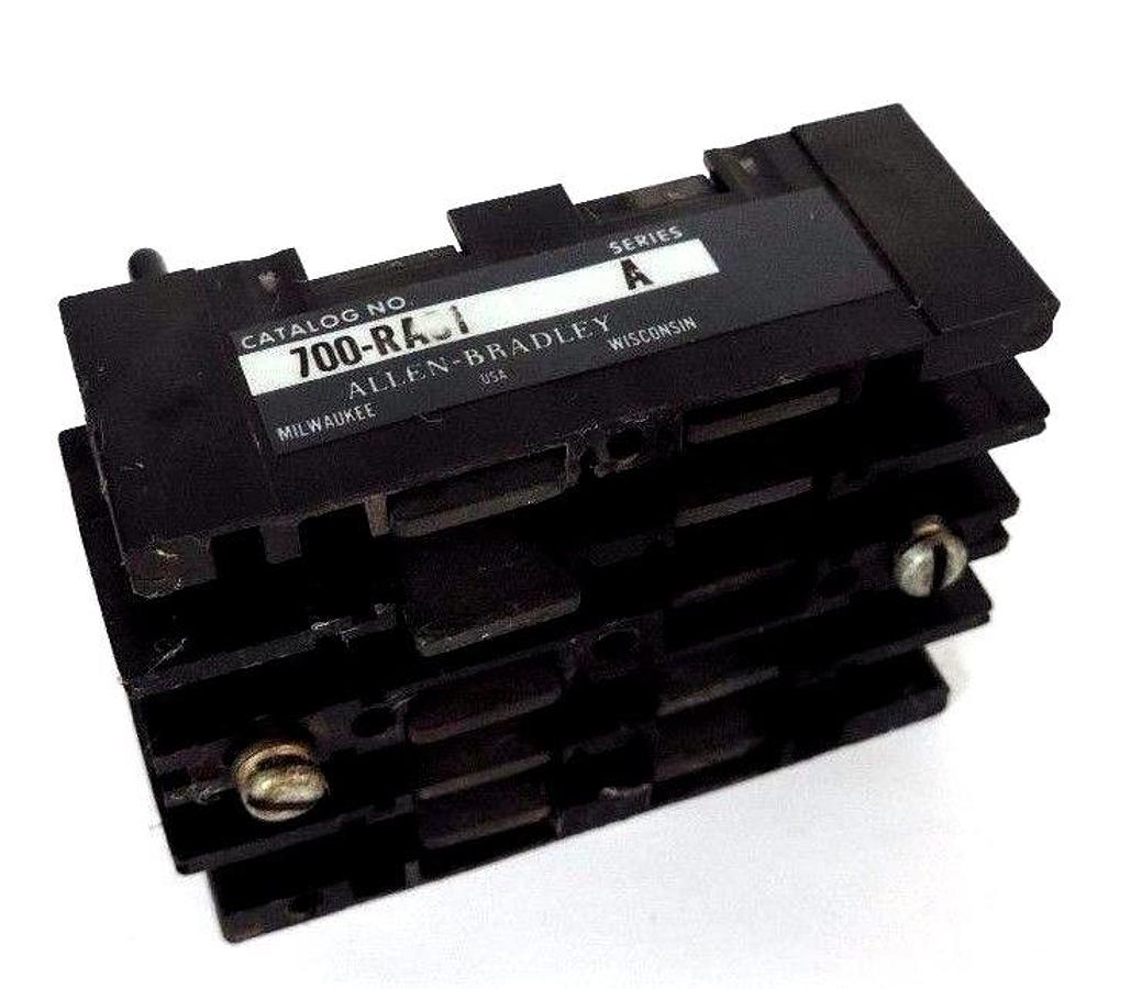 Used ALLEN BRADLEY 700-RA01 FRONT DECK RELAY SER. A ASSEMBLY 700RA01