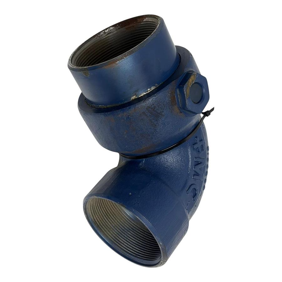 Used FMC Tech 3134541 90 Degree Industrial Swivel Joint Blue Casting New Surplus