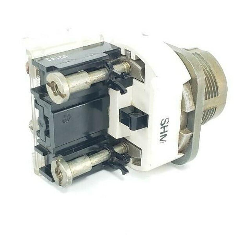 Used ALLEN BRADLEY 800T-H2 SELECTOR SWITCH SER. N 800TH2 W/ CONTACT BLOCK