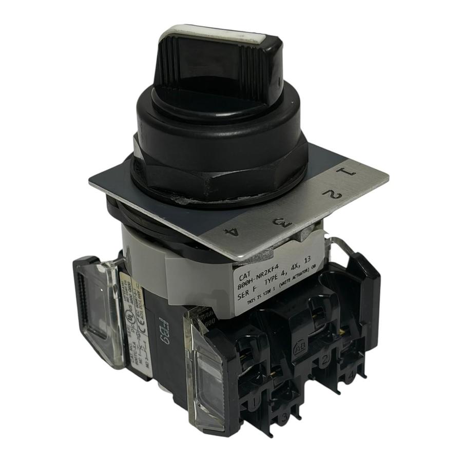 Used Allen Bradley 800H-NR2KF4 Selector Switch 4 Position 800TC-XA Blocks Series F