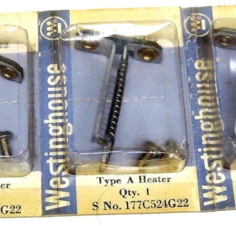 Used LOT OF 3 NEW WESTINGHOUSE 177C524G22 TYPE A HEATER ELEMENTS