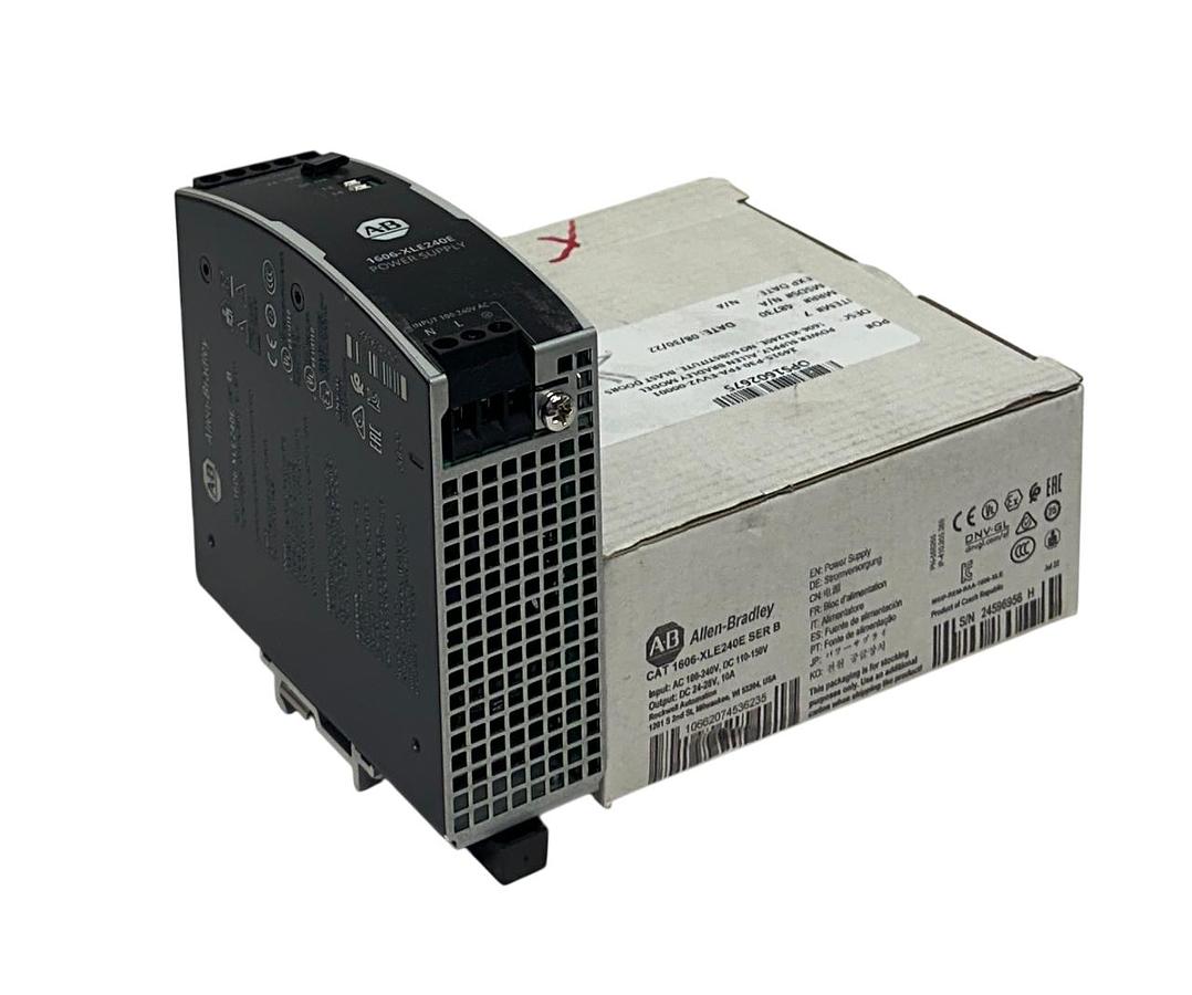 Used ALLEN BRADLEY 1606-XLE240E /B BULLETIN 1606 POWER SUPPLY 24-28VDC OUTPUT NSMP