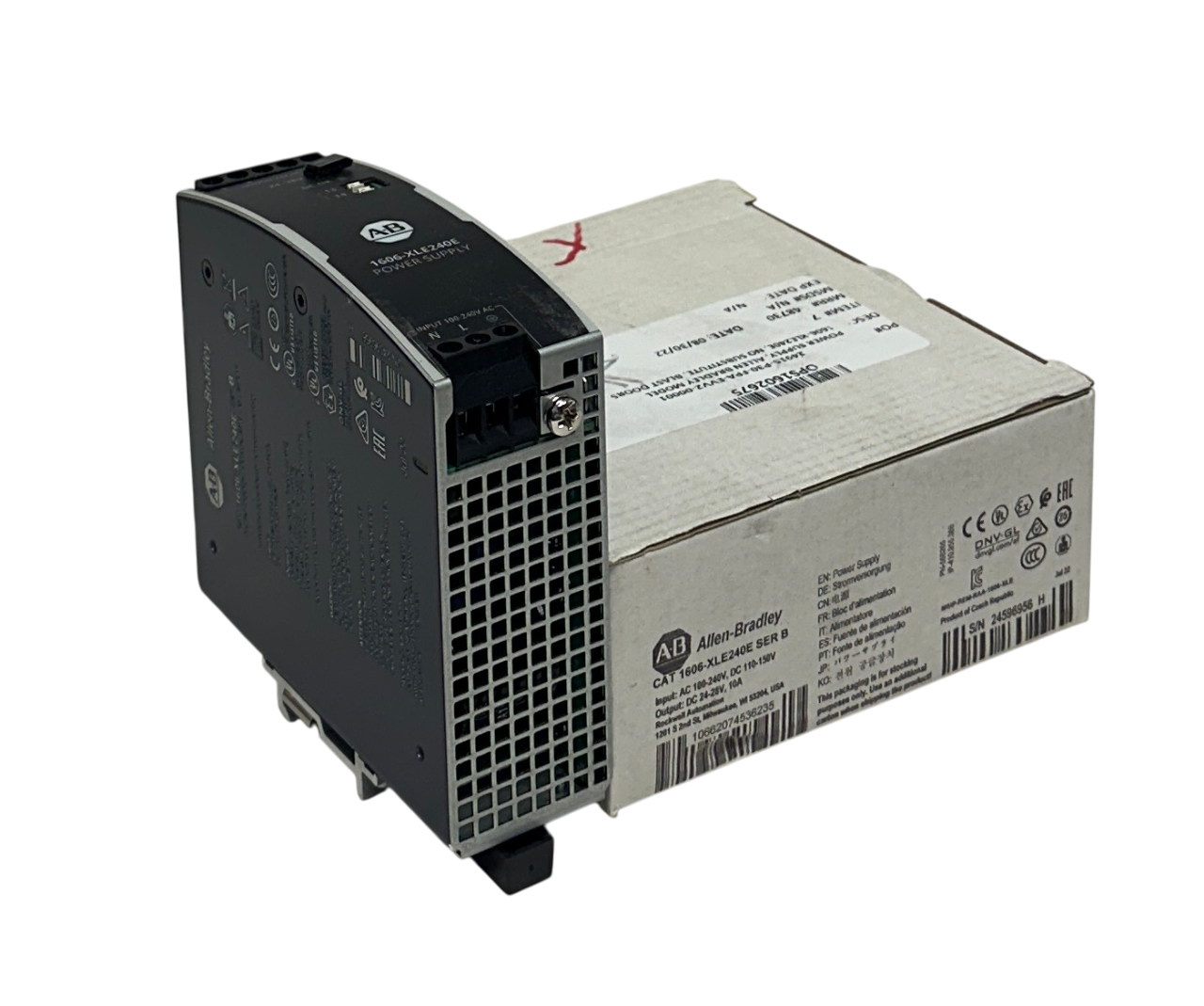 Used ALLEN BRADLEY 1606-XLE240E /B BULLETIN 1606 POWER SUPPLY 24-28VDC OUTPUT NSMP