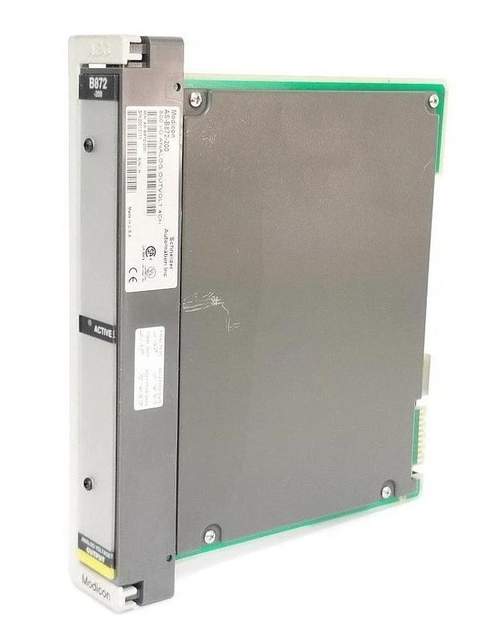 Used MODICON AS-B872-200 800 I/O ANALOG OUTVOLT 4CH, ASB872200, R/N: K