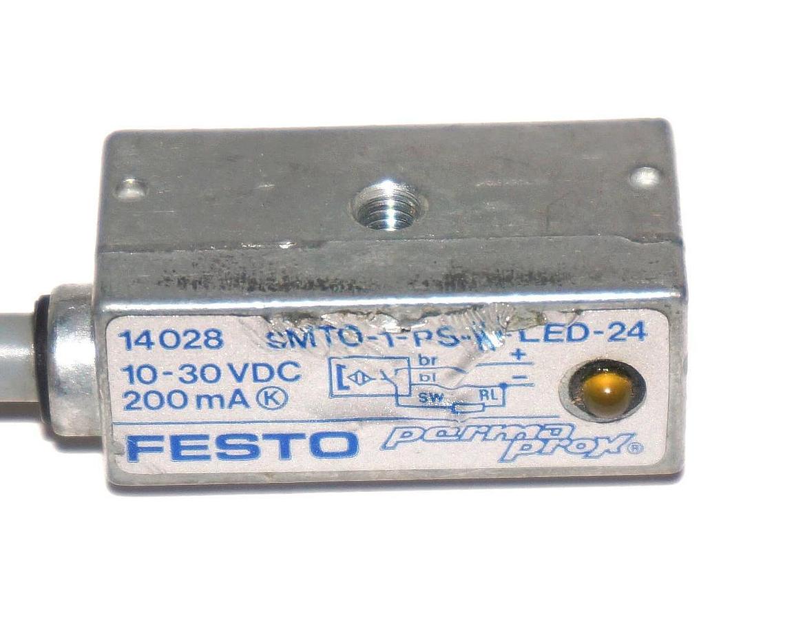 Used FESTO INDUCTIVE PROX. SWITCH SMTO-1-PS-K-LED-24