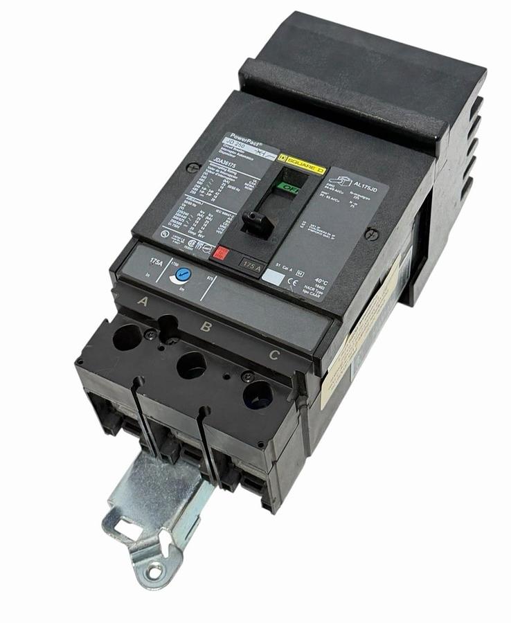 Used SQUARE D JDA36175 MOLDED CASE CIRCUIT BREAKER POWERPACT J CIRCUIT BREAKER