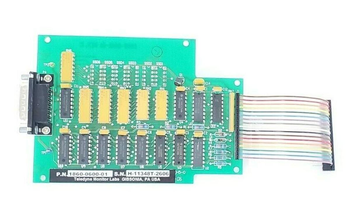 Used TELEDYNE MONITOR LABS 1860-0600-01 PCB CIRCUIT BOARD 1860060101 REV. C