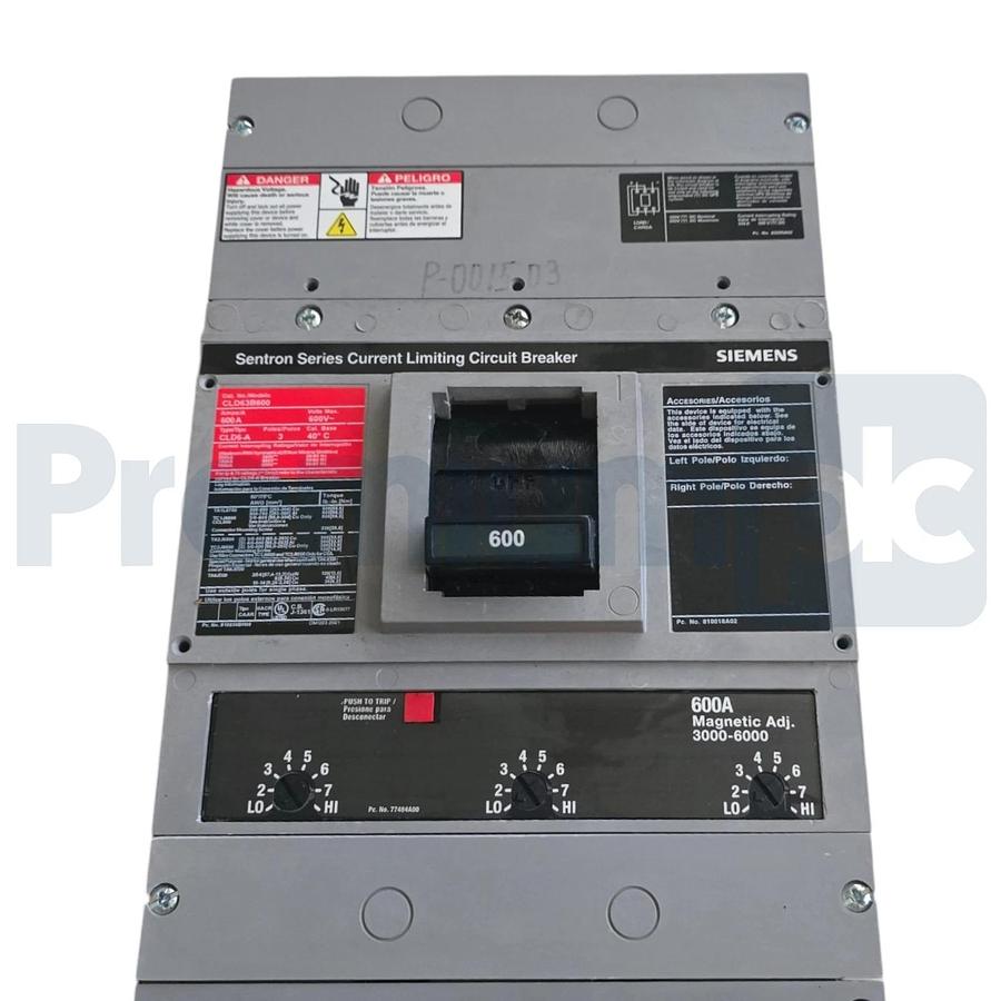 Siemens CLD63B600 Sentron Circuit Breaker 600A 600V 3-Pole LD Frame w/ Trip NSMP