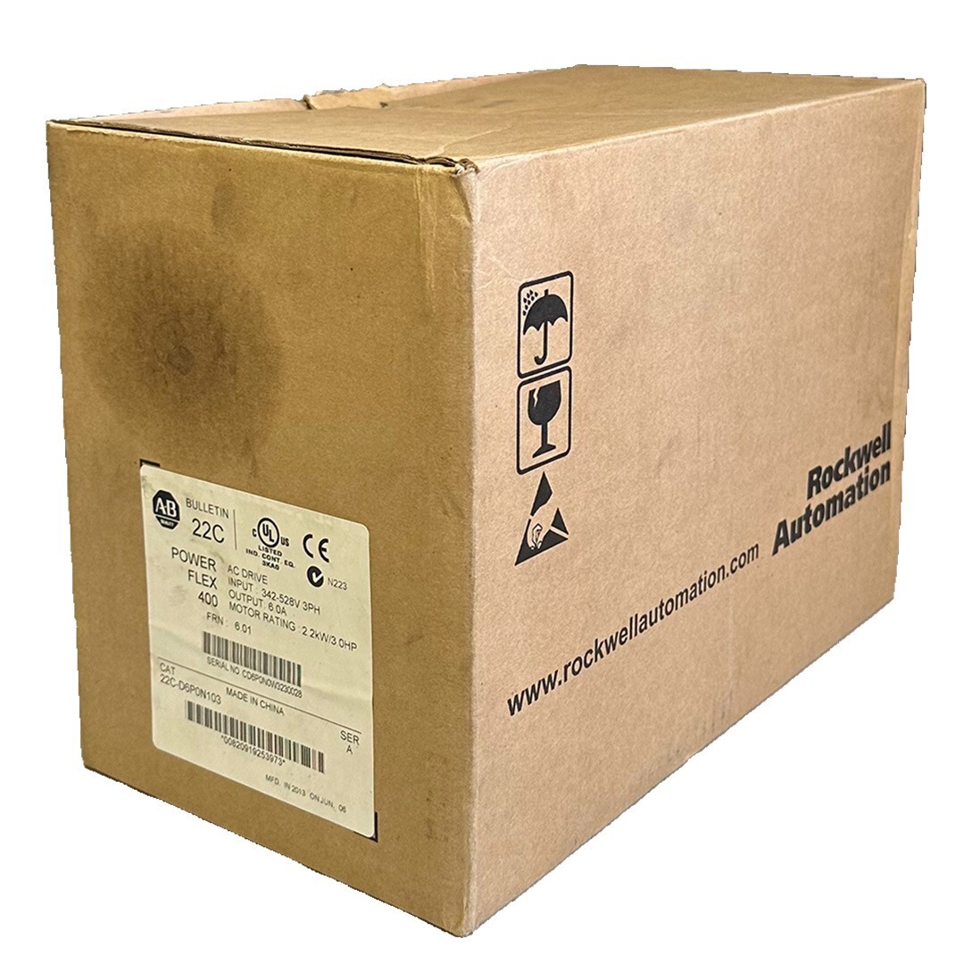 Used NEW ALLEN BRADLEY 22C-D6P0N103 /A PowerFlex 400 AC DRIVE 2.2kW3.0HP 22CD6P0N103