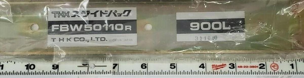 Used NEW THK FBW50110R 900L LINEAR RAIL SLIDE PACK FBW50110R900L
