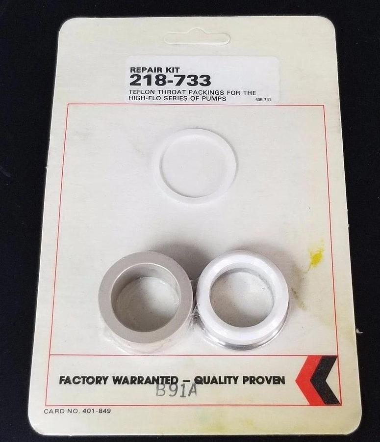 Used NEW GRACO 218-733 REPAIR KIT TEFLON THROAT PACKINGS FOR HIGH FLO SERIES 218733