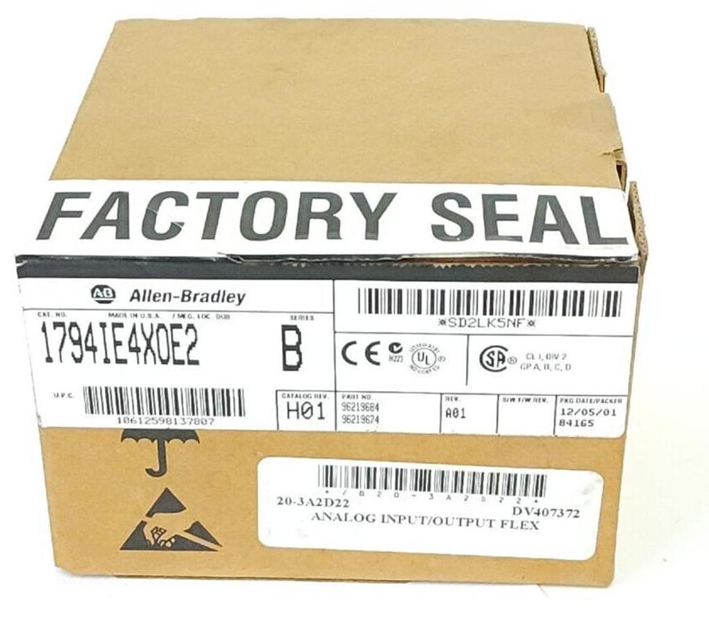 Used NIB ALLEN BRADLEY 1794-IE4XOE2 SER. B FLEX I/O MODULE CAT REV. H01 REV. A01