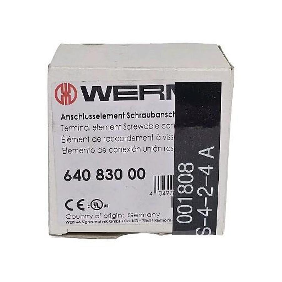 Used NIB WERMA 640.830.00 TUBE MOUNT TERMINAL ELEMENT 64083000