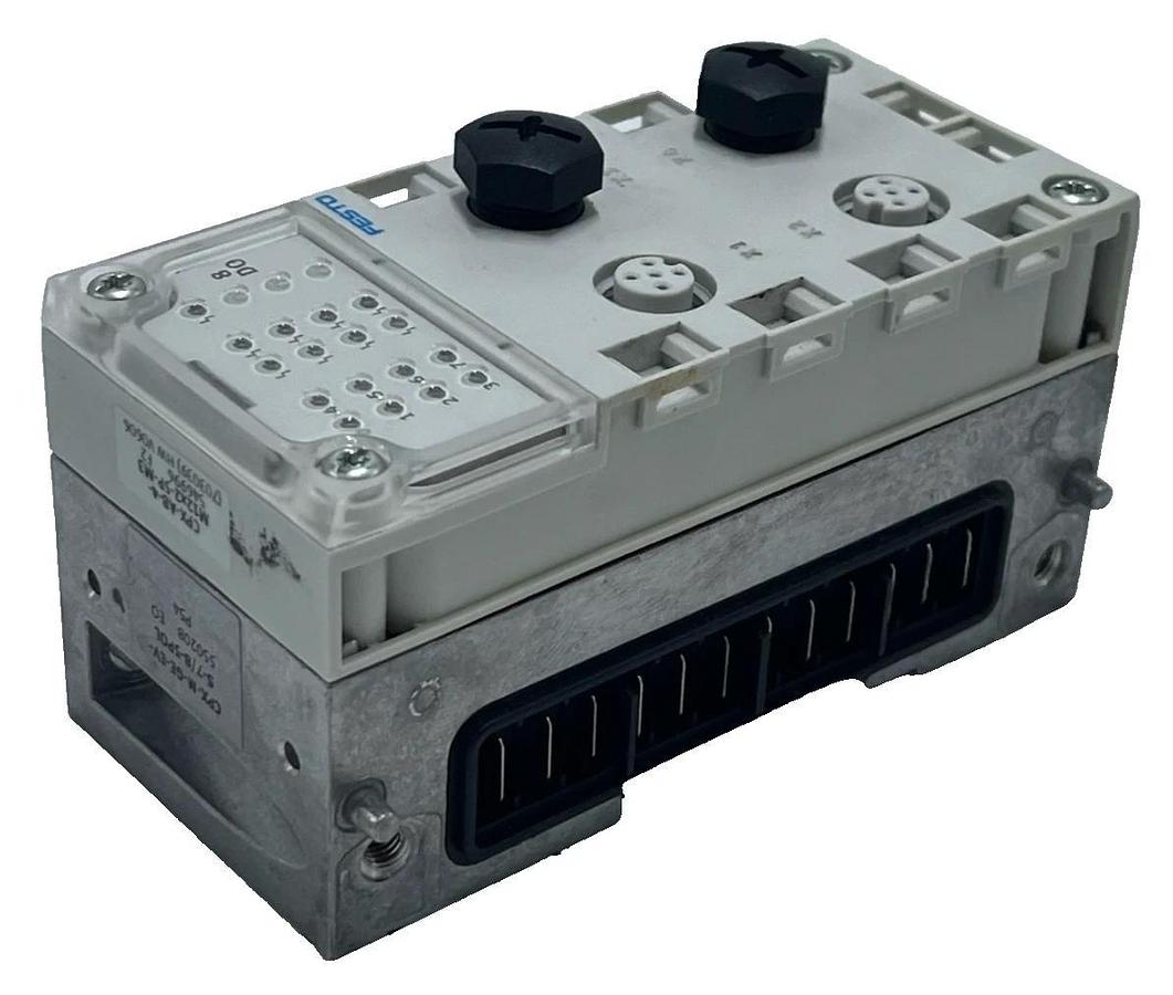 Used Festo CPX-AB-4-M12x2-5P-M3 (546997) with CPX-M-GE-EV Interlinking Block