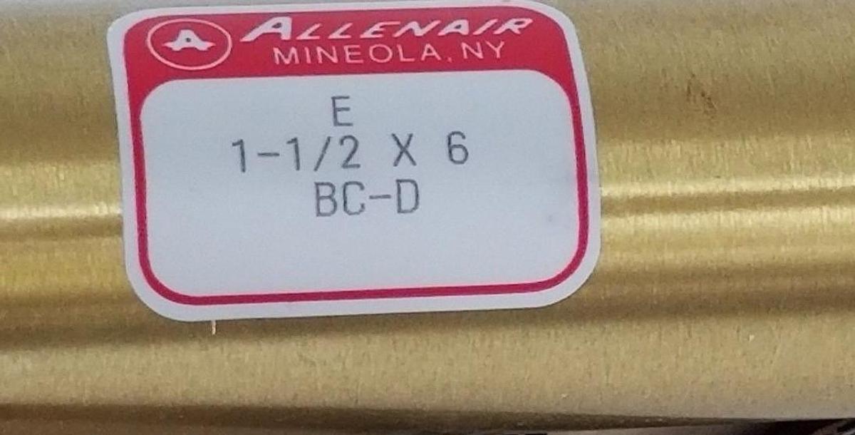 Used NIB ALLENAIR E 1-1/2 X 6 BC-D PNEUMATIC CYLINDER