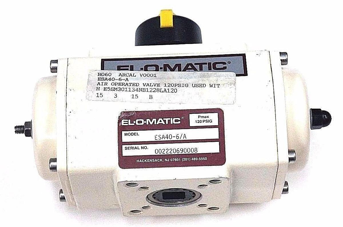 NEW EL-O-MATIC ESA40-6/A PNEUMATIC ACTUATOR SPRING RETURN 120PSIG ELOMATIC