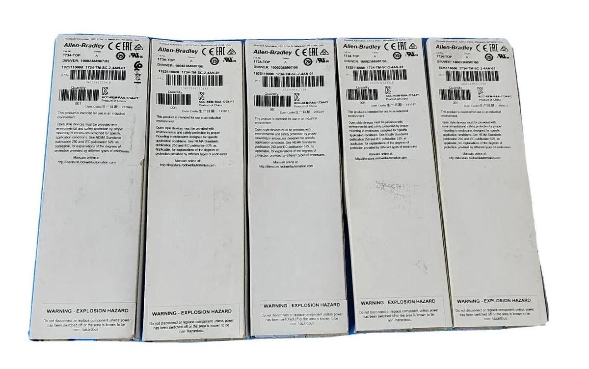 Used LOT OF 5 NIB ALLEN BRADLEY 1734-TOP SER. A TERMINAL BASE ASSEMBLIES