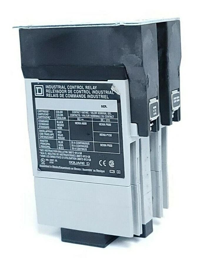 NEW SQUARE D 8501-X080 CONTROL RELAY TYPE X, SER A, 8501XO80, 9998-X53 COIL