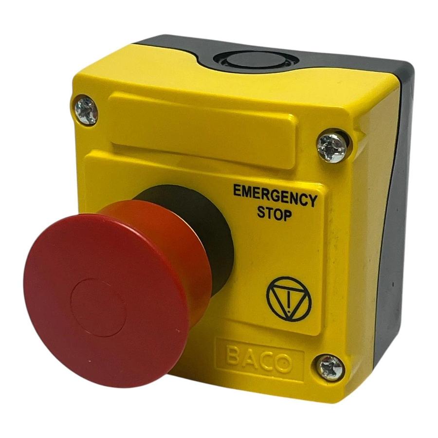 BACO LBX15301 Emergency Stop Switch Enclosure 40mm Red Mushroom Push-Pull, NSMP