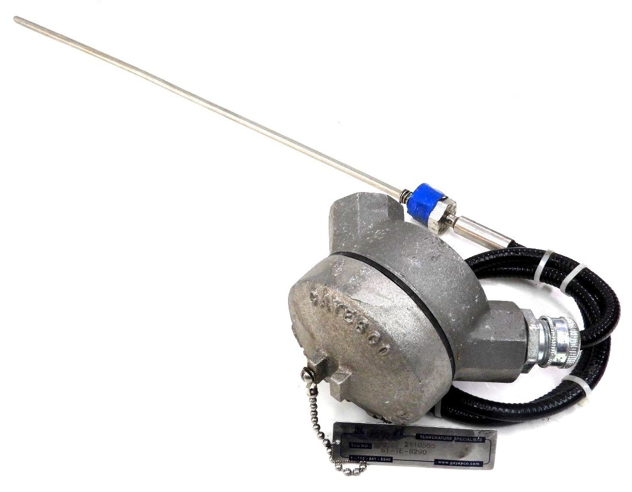 Used NEW GAYESCO 61-TE-0137 OUTLET BOX ENCLOSURE 2110655 W/ 1.5FT TEMPERATURE PROBE