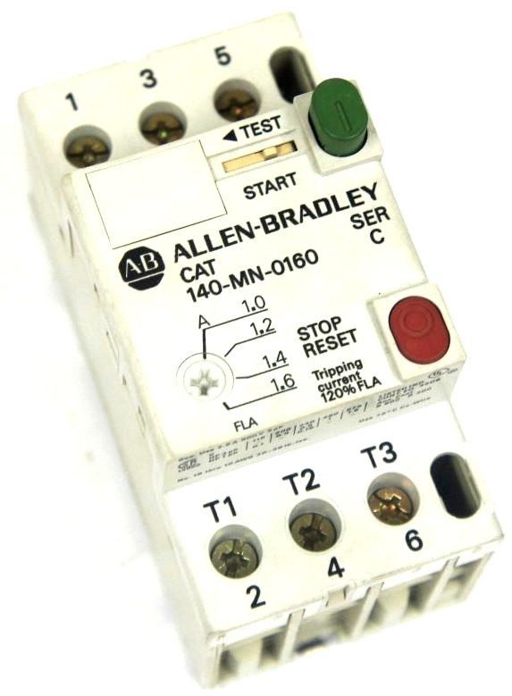 Used ALLEN BRADLEY 140-MN-0160 STARTER MANUAL MOTOR 140MN0160 SER. C