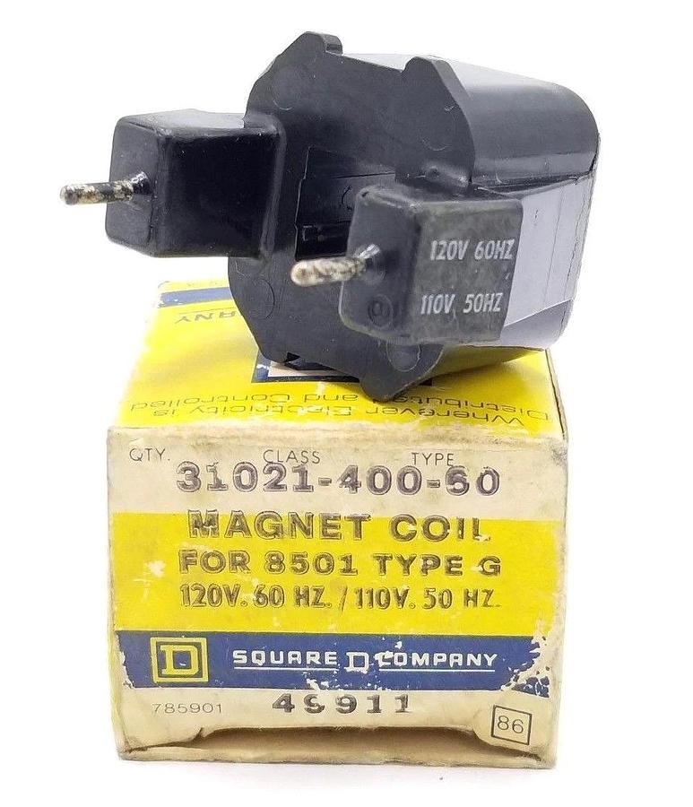 Used SQUARE D 31021-400-60 COIL 110/120V, 50/60HZ, 3102140060 (IN BOX)