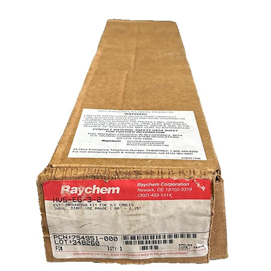 Used NEW RAYCHEM HVS-EG-3-2 / HVSEG32 EXT. GROUNDING KIT FOR 3/C CABLES 754951-000