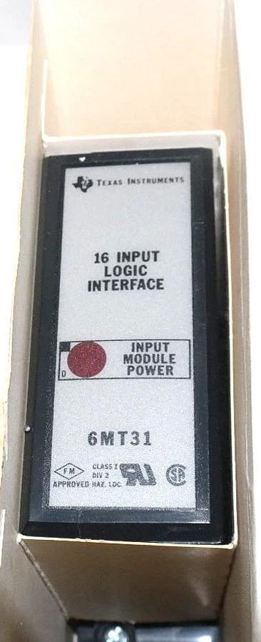 Used NEW TEXAS INSRUMENTS 6MT31 INPUT MODULE 16POINT LOGIC INTERFACE