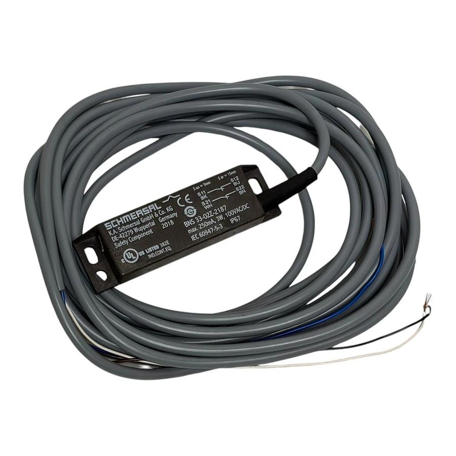 Schmersal BNS 33-02Z-2187 Non-Contact Magnetic Safety Switch 2NC New Surplus