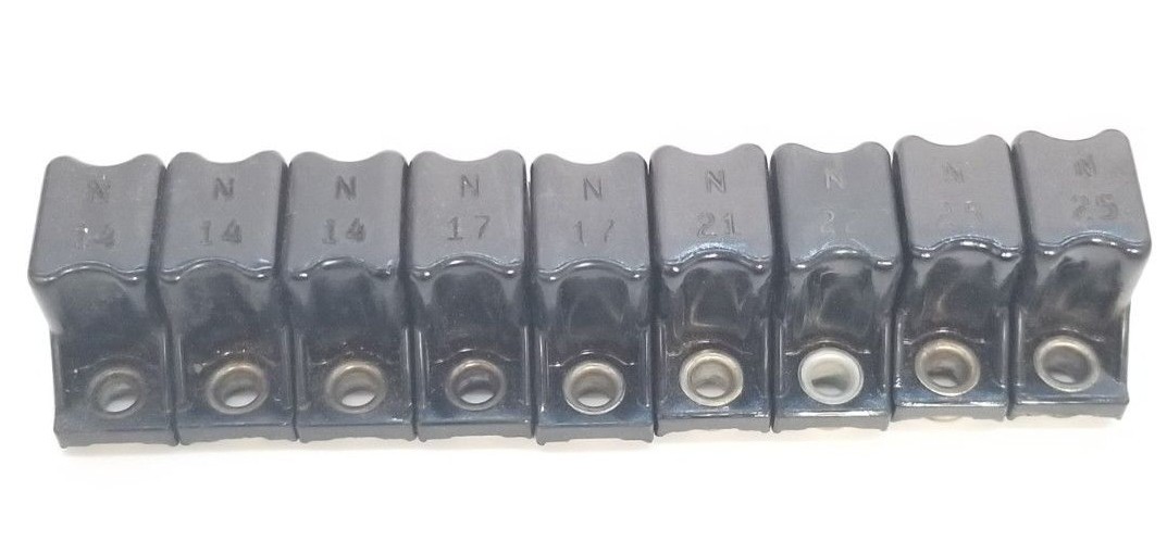 Used LOT OF 9 ALLEN BRADLEY HEATER ELEMENTS N14, N17, N21, N22, N25