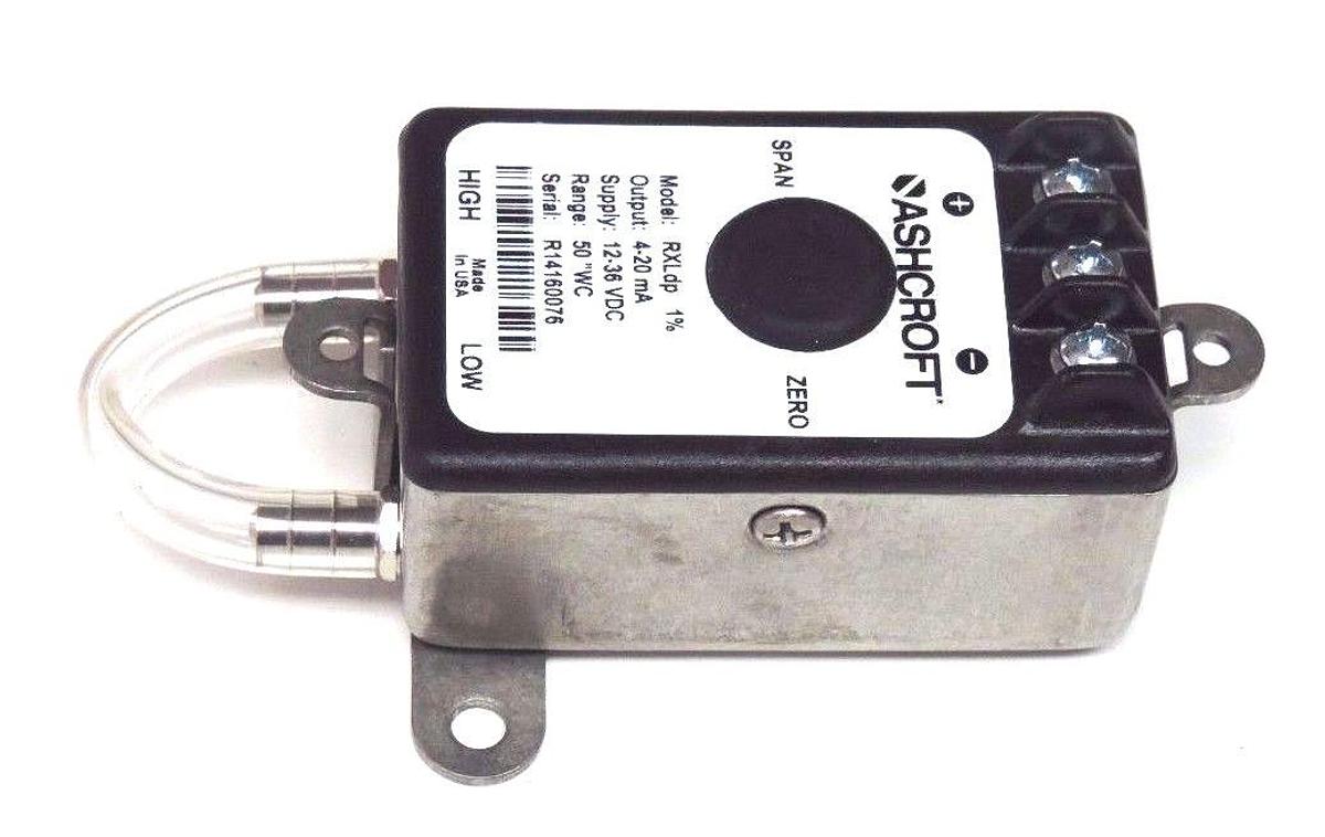 Used NIB ASHCROFT RX-7-MB2-42-ST-50IW TRANSMITTER 4-20MA, 12-36VDC, RXLDP, 10272250