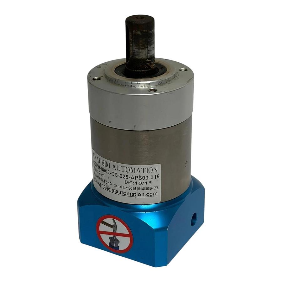 Used Anaheim Automation GBPH-0602-CS-025-APS03-315 Planetary Gearbox 25:1