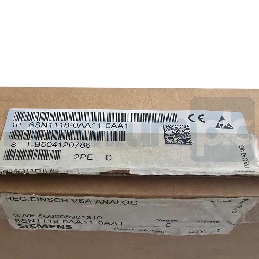 Used Siemens 6SN1118-0AA11-0AA1 SIMODRIVE 611 Standard Control Unit 1-Axis Ver. C NEW