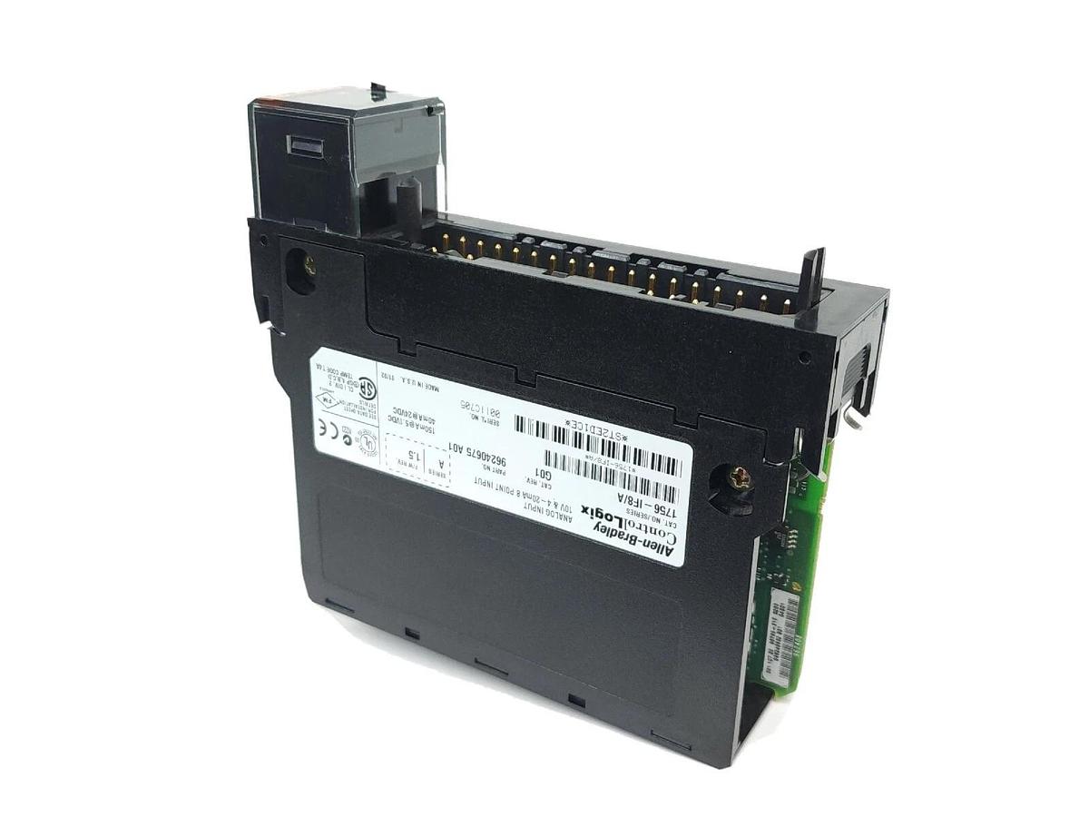 Used ALLEN BRADLEY 1756-IF8 /A CAT. REV. G01 F/W REV. 1.5 SER. A I/O MODULE