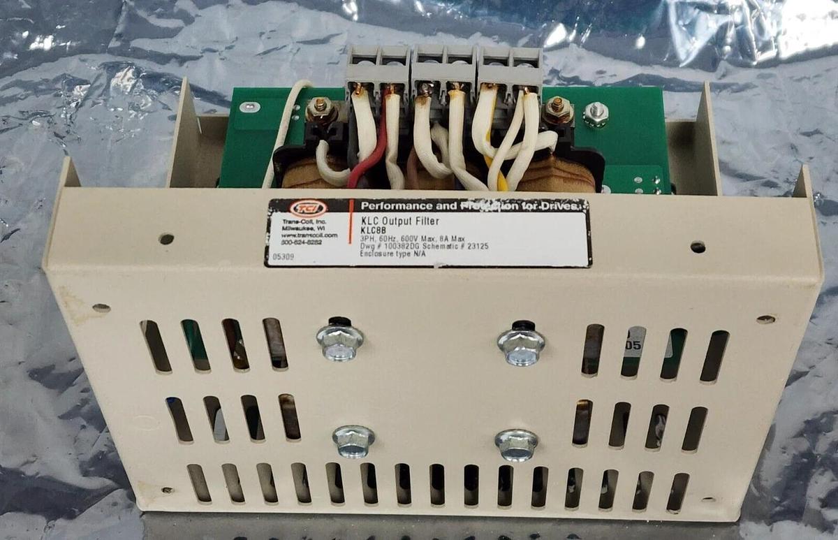 Used TRANS-COIL INC. KLR SERIES LINE REACTOR KLR8BTB KLC OUTPUT FILTER KLC8B