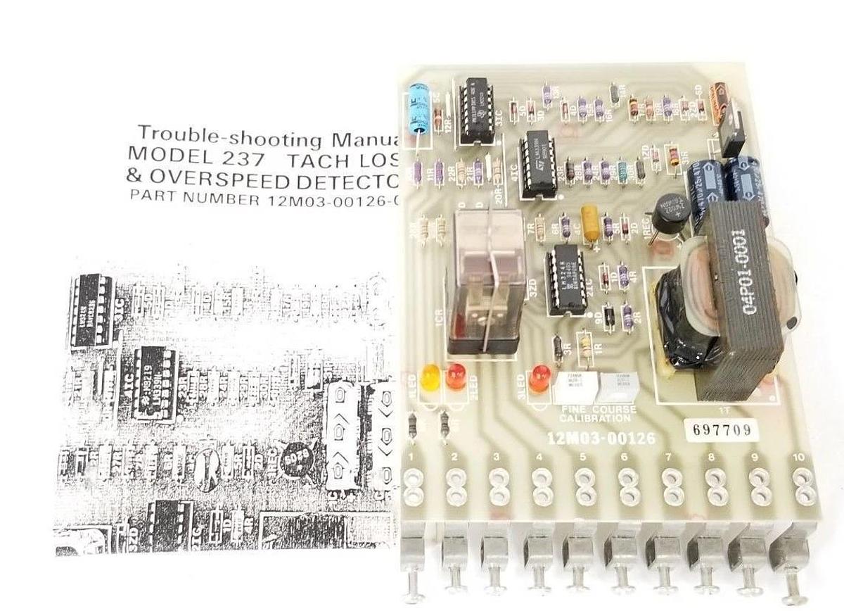 Used NIB FENNER INDUSTRIAL CONTROLS 12M03-00126 TACH LOSS AND OVERSPEED BOARD