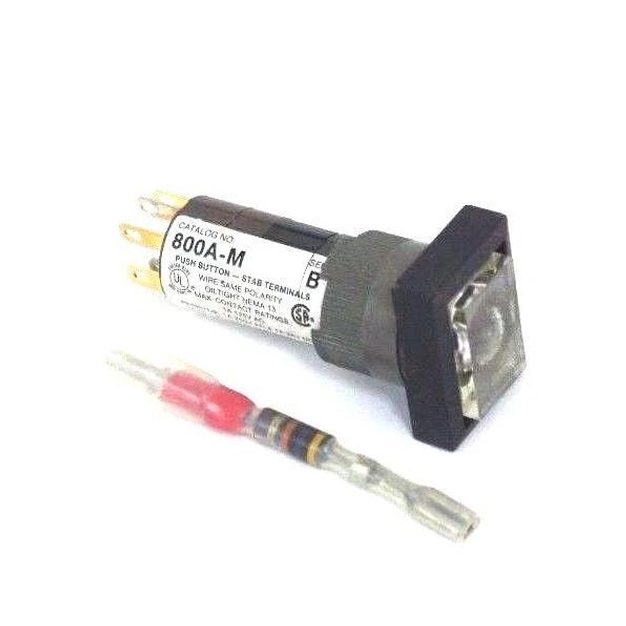 Used NIB ALLEN BRADLEY 800A-M2CC10C MOMENTARY STAB TERMINAL 800AM2CC10C, SER. B