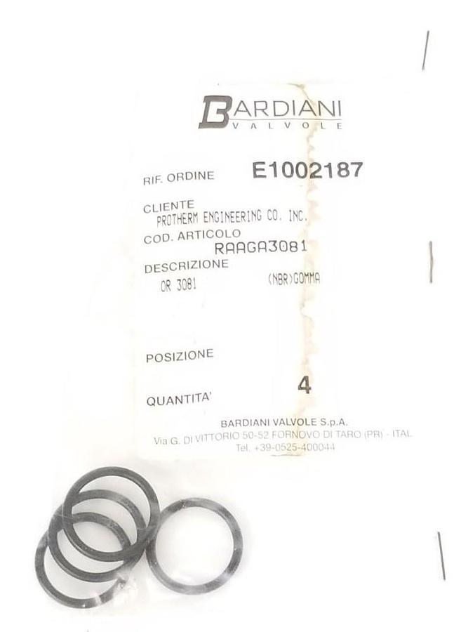 Used LOT OF 4 NEW BARDIANI VALVOLE RAAGA3081 O-RINGS