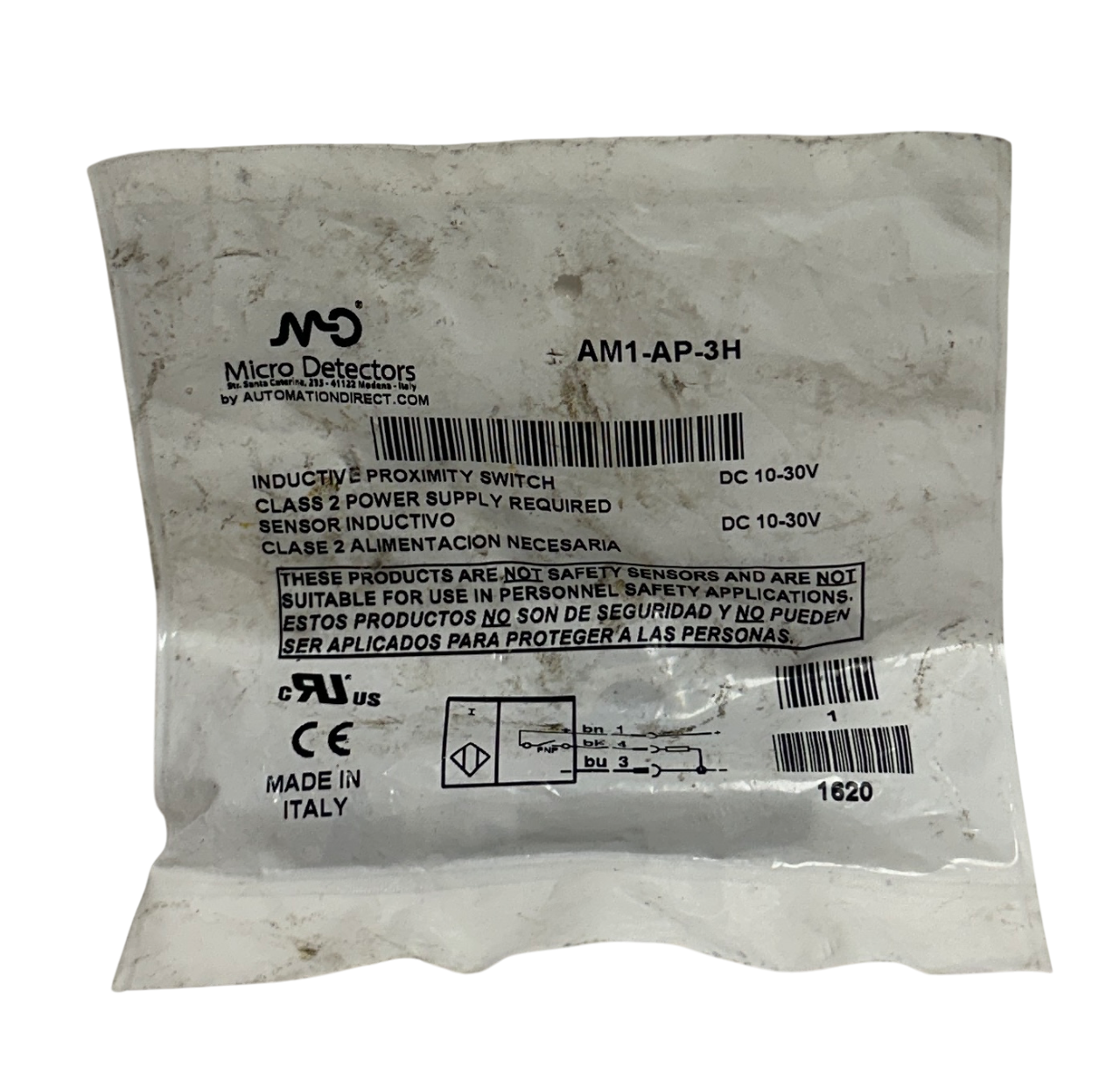 AUTOMATIONDIRECT MICRO DETECTORS AM1-AP-3H / AM1AP3H PROXIMITY SWITCH 30VDC NSFS
