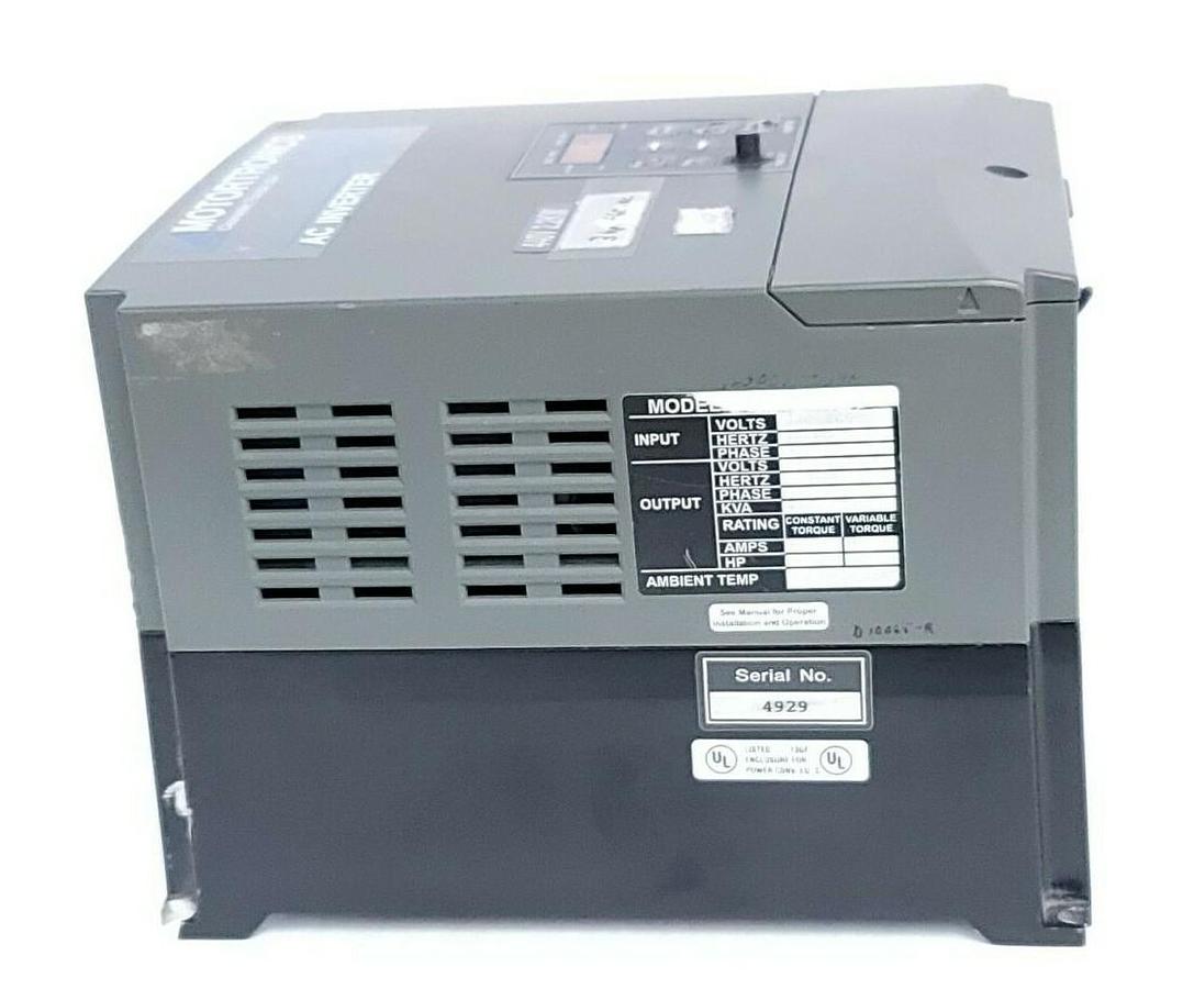 Used MOTORTRONICS CSD-403-N AC INVERTER DRIVE CSD SERIES 3HP 460VAC CSD-403N, CSD403N