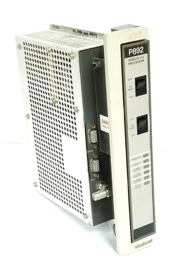 Used AEG / MODICON AS-P892-000 REMOTE I/O PROCESSOR AS-9541-000 110/120V 50/60HZ