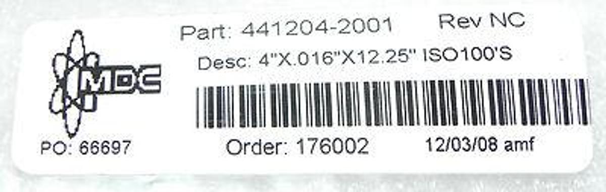 Used NEW MDC 441204-2001 FLEXABLE FLANGE TUBING 12 1/2'' LENGTH 4412042001
