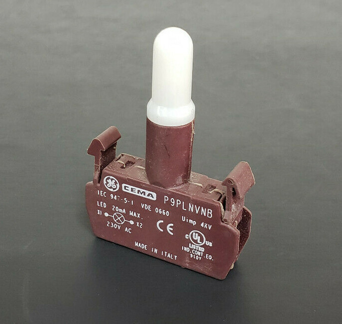 Used GENERAL ELECTRIC GE CEMA P9PLNVNB INTEGRATED LED PILOT LIGHT MODULE WHITE 230V