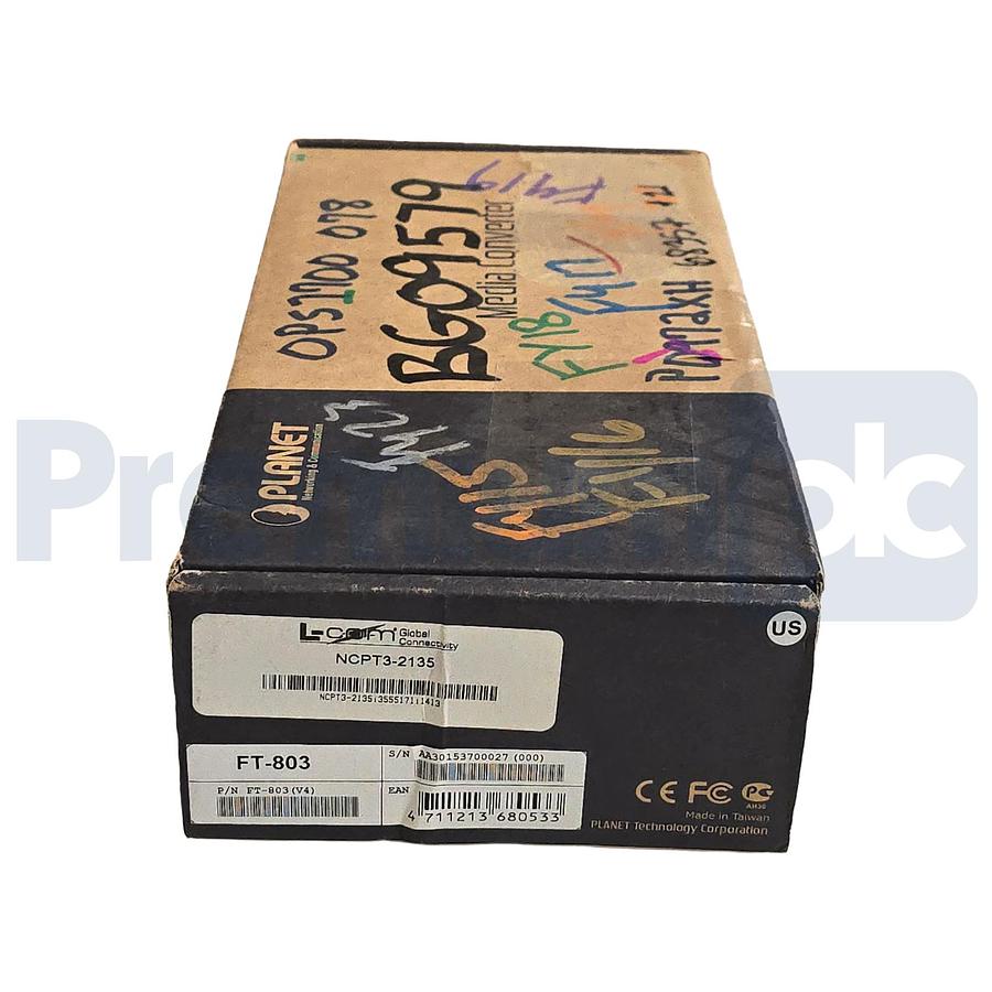 Used Planet FT-803 | NCPT3-2135 Fast Ethernet Bridge Media Converter 100BASE-TX NSMP