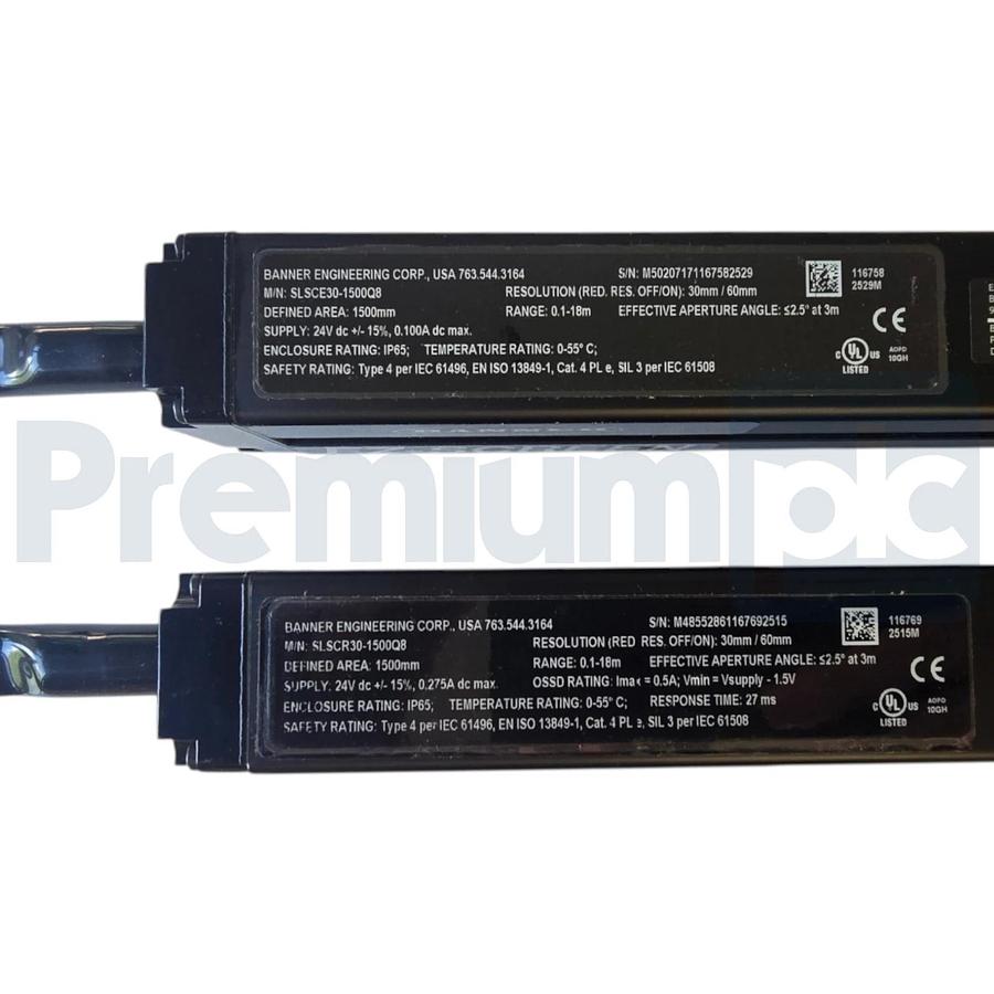 Banner SLSCP30-1500Q88 | 72452 Light Curtain Pair SLSCE30-1500Q8 SLSCR30-1500Q8