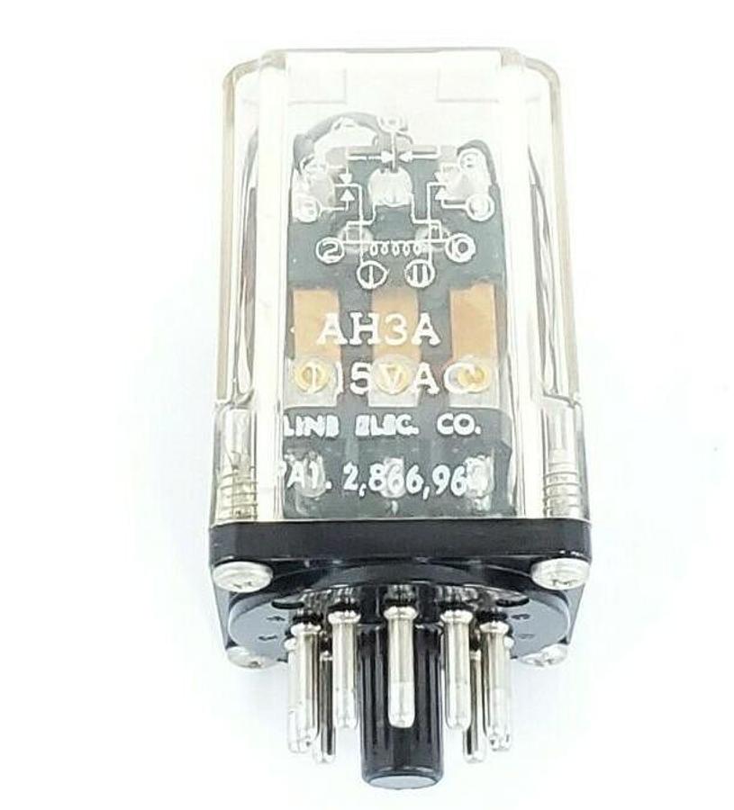 Used LINE ELECTRIC AH3A-115VAC RELAY 3AMP, 115VAC, AH3A