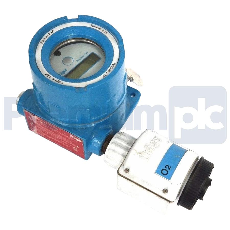 Used Drager 4543070 Polytron 2 XP Tox Toxic Gas Detector w/ 6809630 O2 Sensor USPI